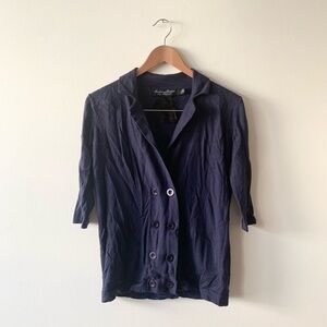 NEW Twelve by Twelve Midnight Blue Knitwear Blazer Cardigan